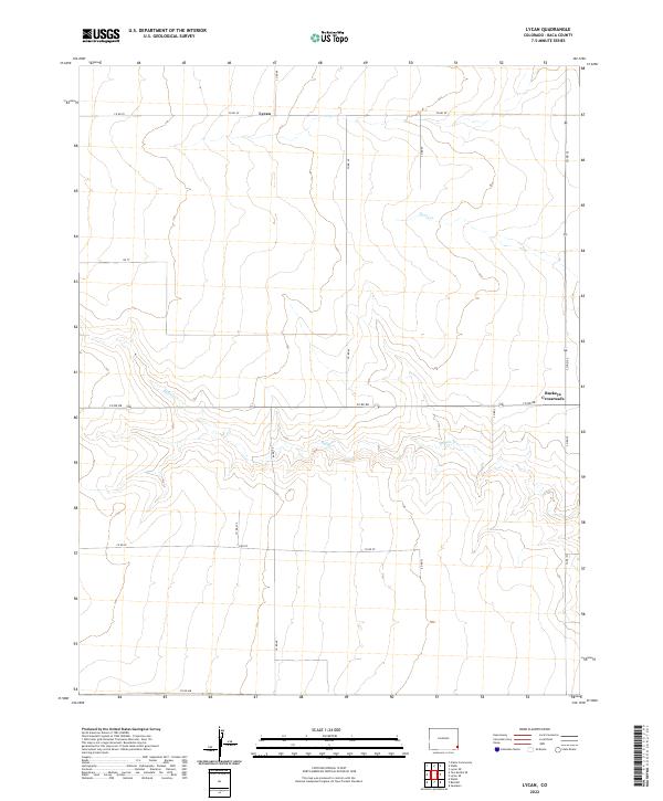 US Topo 7.5-minute map for Lycan CO