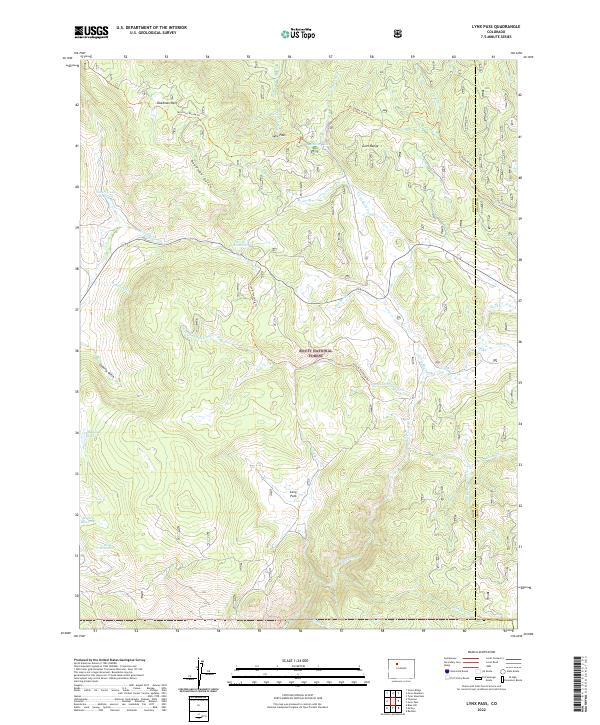 US Topo 7.5-minute map for Lynx Pass CO