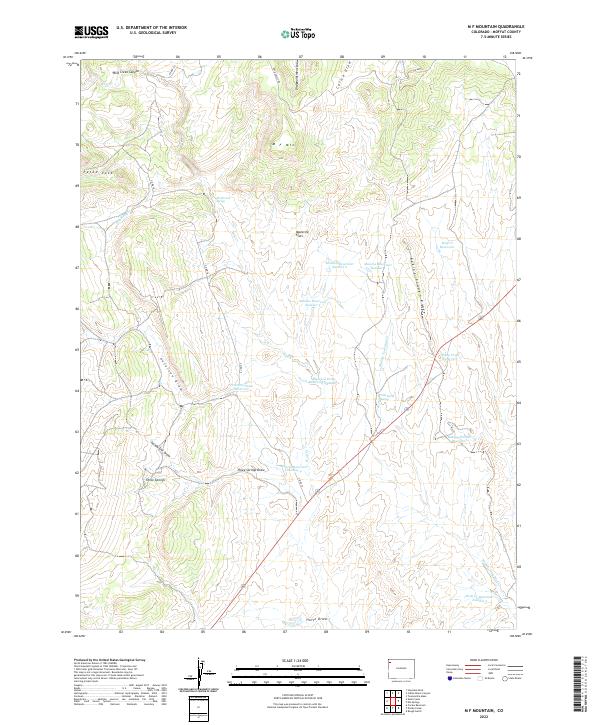 US Topo 7.5-minute map for M F Mountain CO