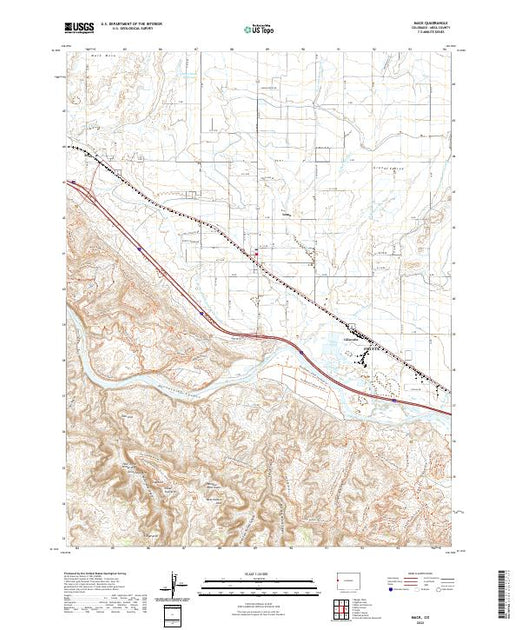 US Topo 7.5-minute map for Mack CO – American Map Store