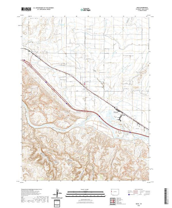 US Topo 7.5-minute map for Mack CO