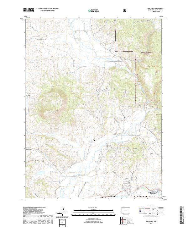 US Topo 7.5-minute map for Mad Creek CO