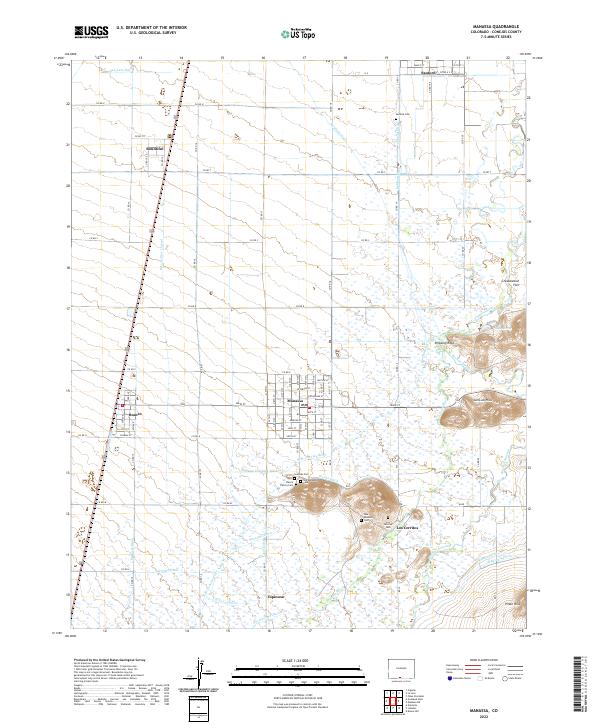 US Topo 7.5-minute map for Manassa CO