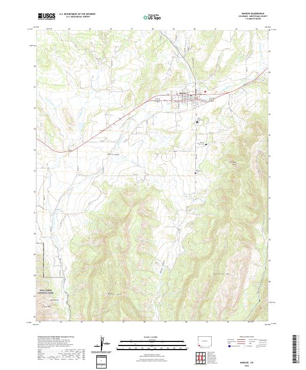 US Topo 7.5-minute map for Mancos CO