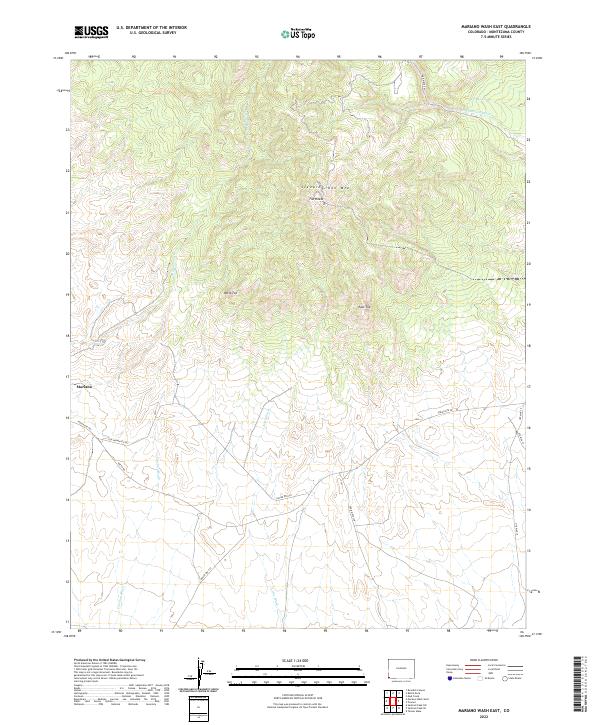 US Topo 7.5-minute map for Mariano Wash East CO