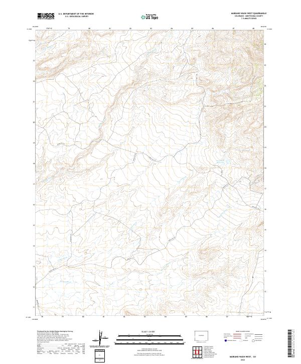 US Topo 7.5-minute map for Mariano Wash West CO
