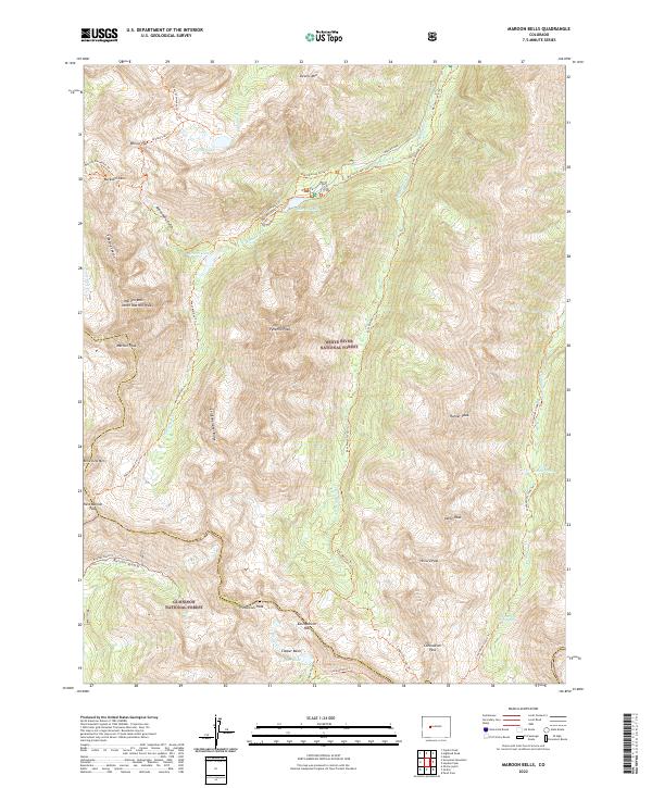 US Topo 7.5-minute map for Maroon Bells CO