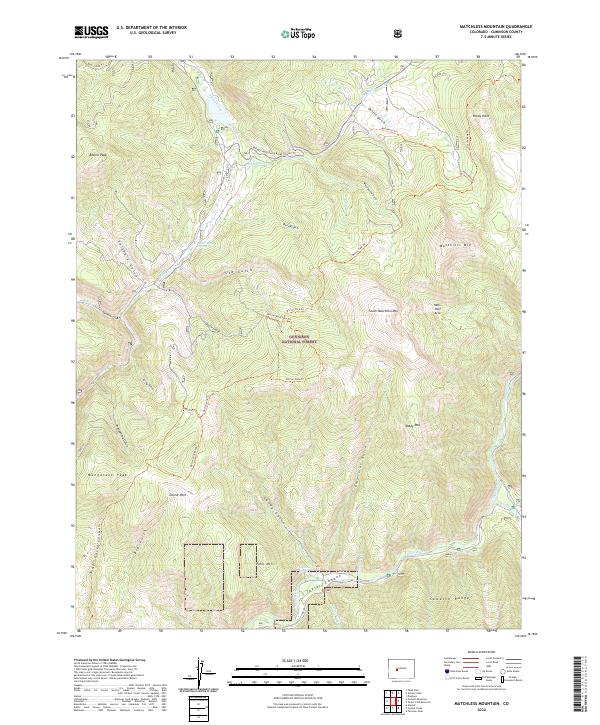 US Topo 7.5-minute map for Matchless Mountain CO