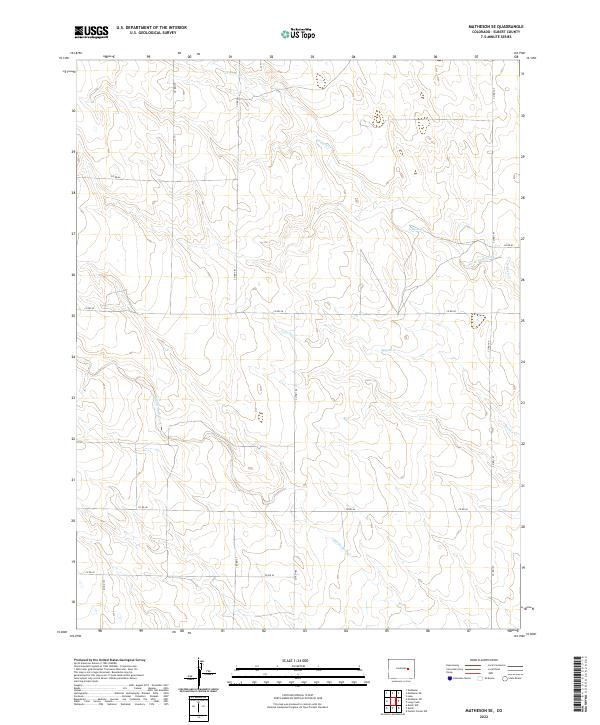 US Topo 7.5-minute map for Matheson SE CO