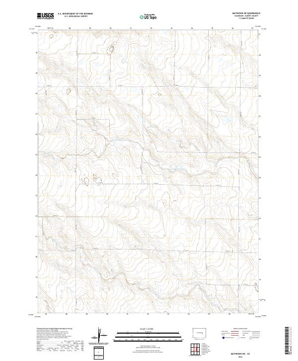 US Topo 7.5-minute map for Matheson SW CO