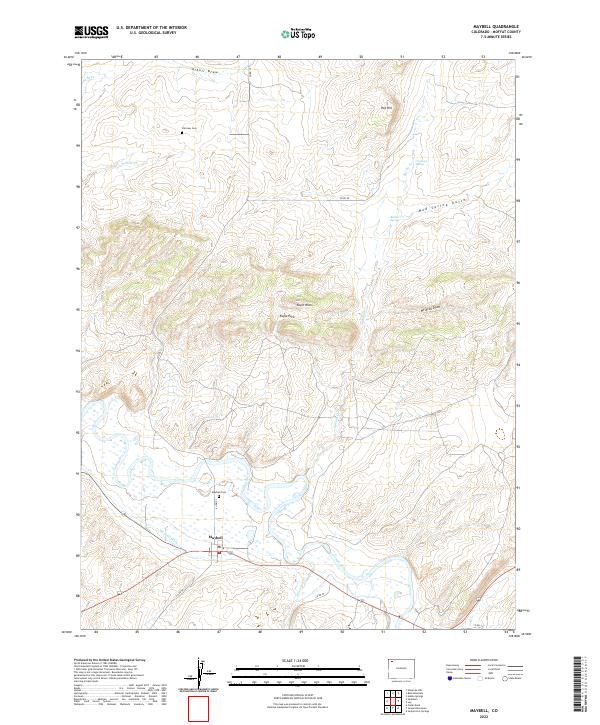 US Topo 7.5-minute map for Maybell CO