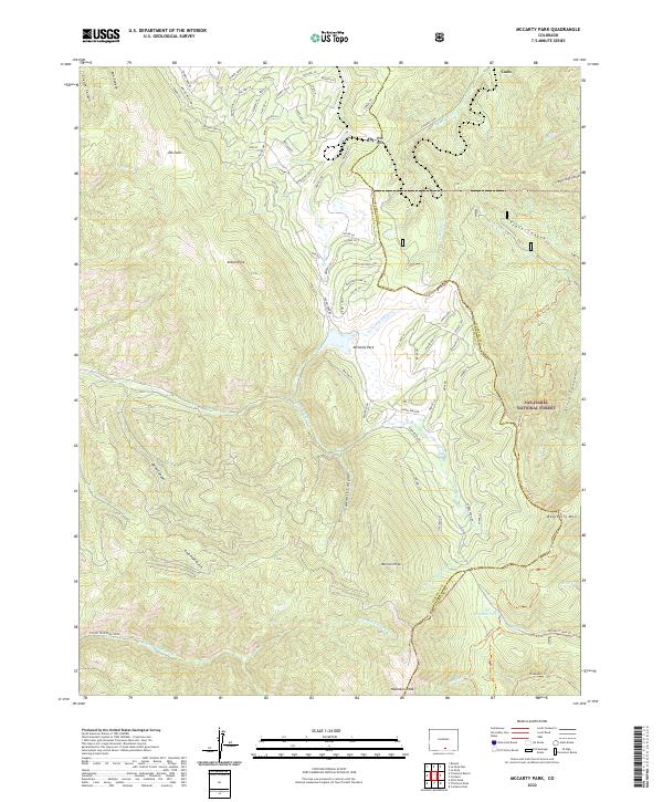 US Topo 7.5-minute map for McCarty Park CO