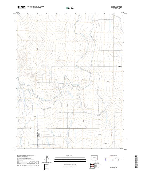 US Topo 7.5-minute map for McClave CO