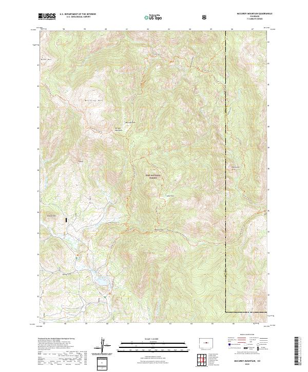 US Topo 7.5-minute map for McCurdy Mountain CO