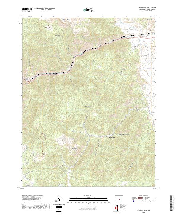 US Topo 7.5-minute map for McIntyre Hills CO