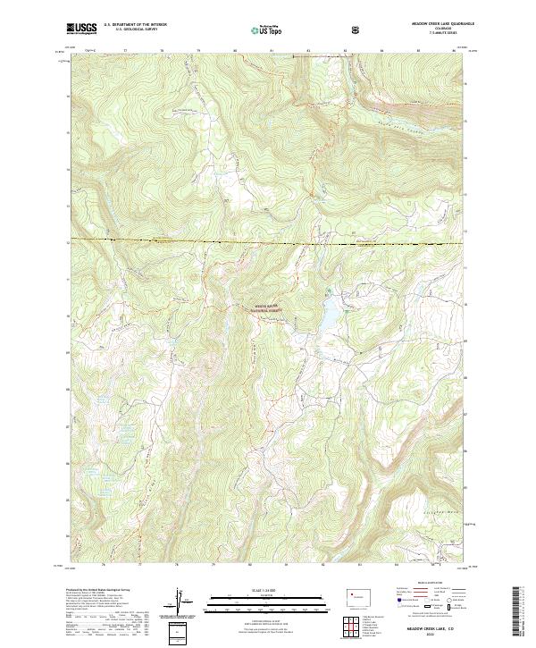 US Topo 7.5-minute map for Meadow Creek Lake CO