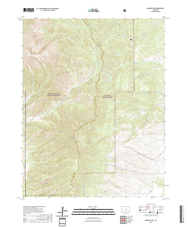 US Topo 7.5-minute map for Medano Pass CO