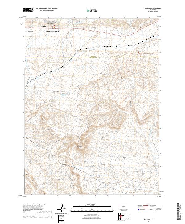 US Topo 7.5-minute map for Mellen Hill CO
