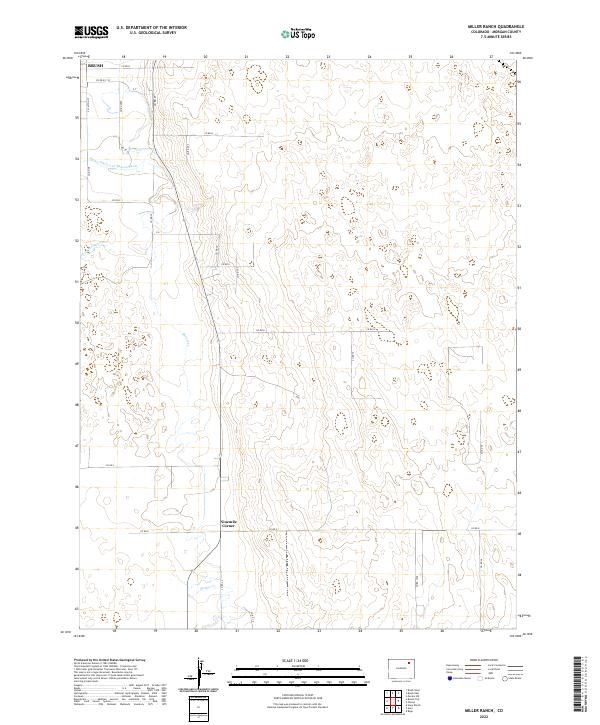 US Topo 7.5-minute map for Miller Ranch CO