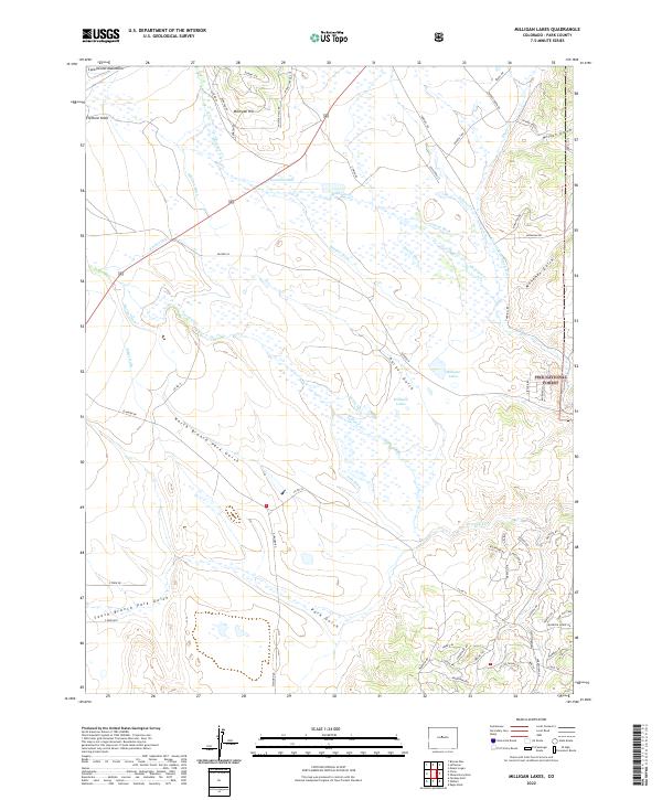 US Topo 7.5-minute map for Milligan Lakes CO
