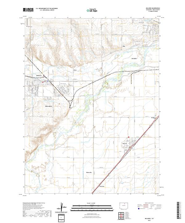 US Topo 7.5-minute map for Milliken CO