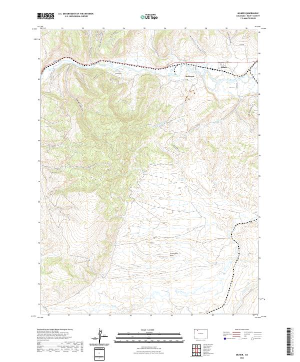 US Topo 7.5-minute map for Milner CO