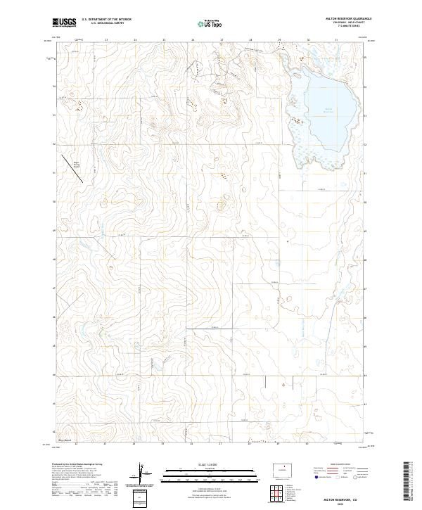 US Topo 7.5-minute map for Milton Reservoir CO
