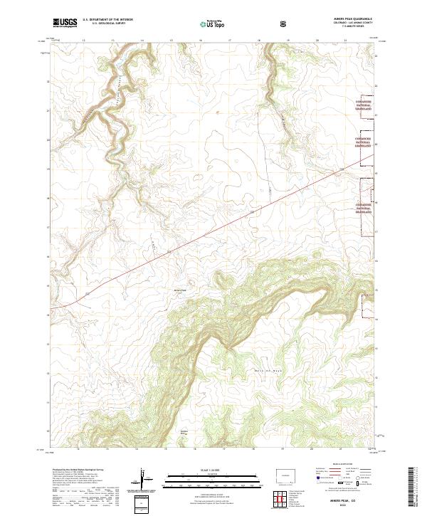 US Topo 7.5-minute map for Miners Peak CO