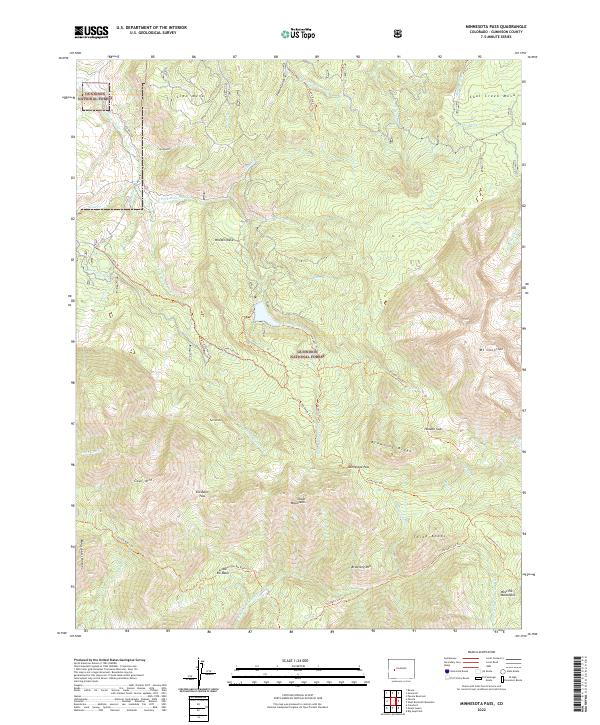 US Topo 7.5-minute map for Minnesota Pass CO