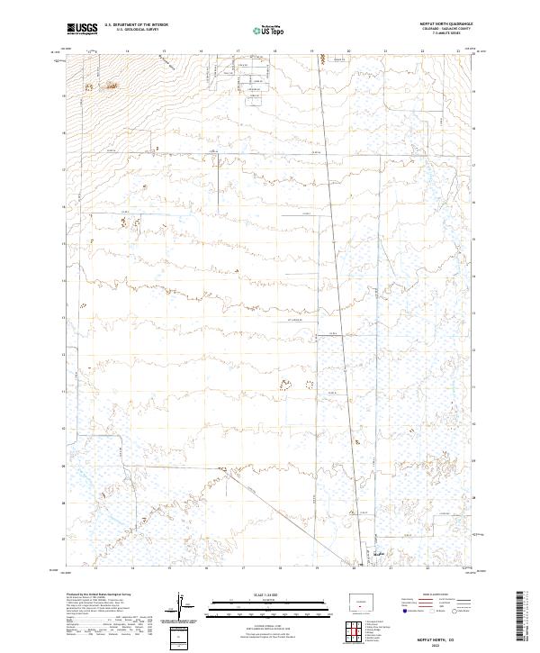 US Topo 7.5-minute map for Moffat North CO