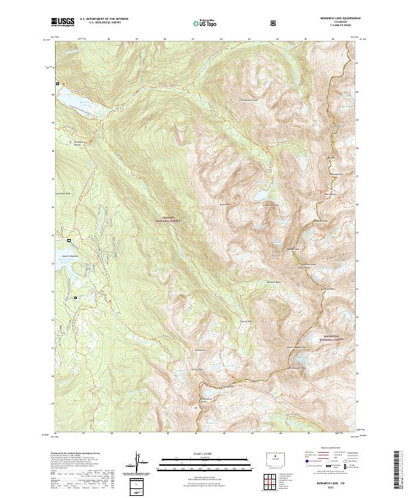 US Topo 7.5-minute map for Monarch Lake CO