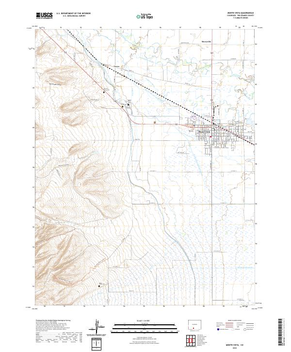 US Topo 7.5-minute map for Monte Vista CO