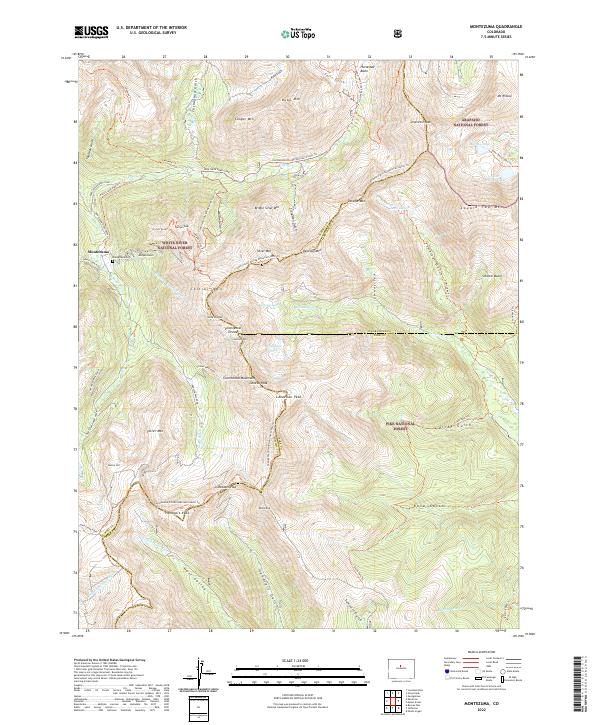US Topo 7.5-minute map for Montezuma CO