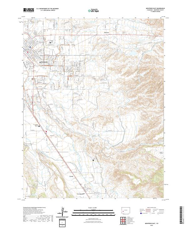 US Topo 7.5-minute map for Montrose East CO