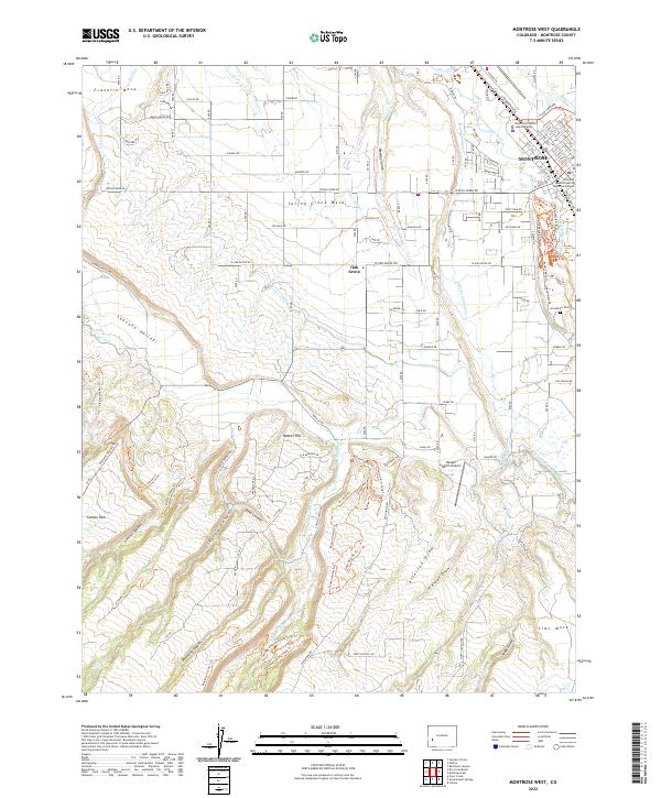 US Topo 7.5-minute map for Montrose West CO