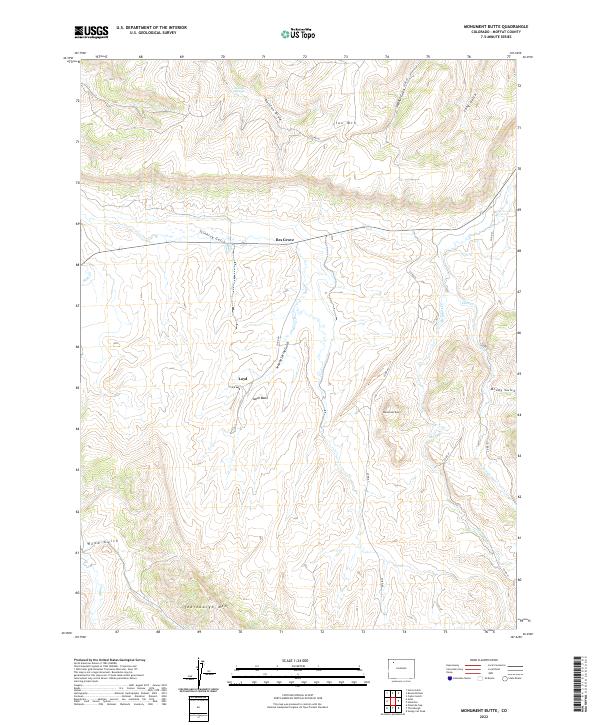 US Topo 7.5-minute map for Monument Butte CO