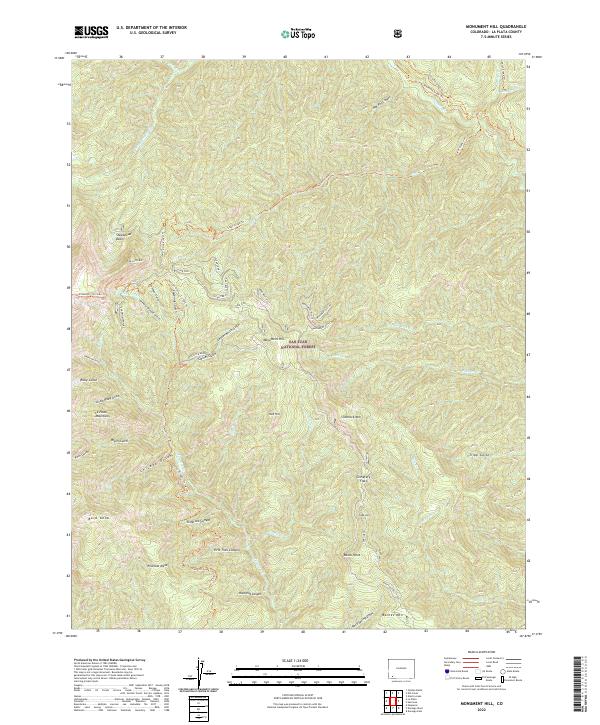 US Topo 7.5-minute map for Monument Hill CO