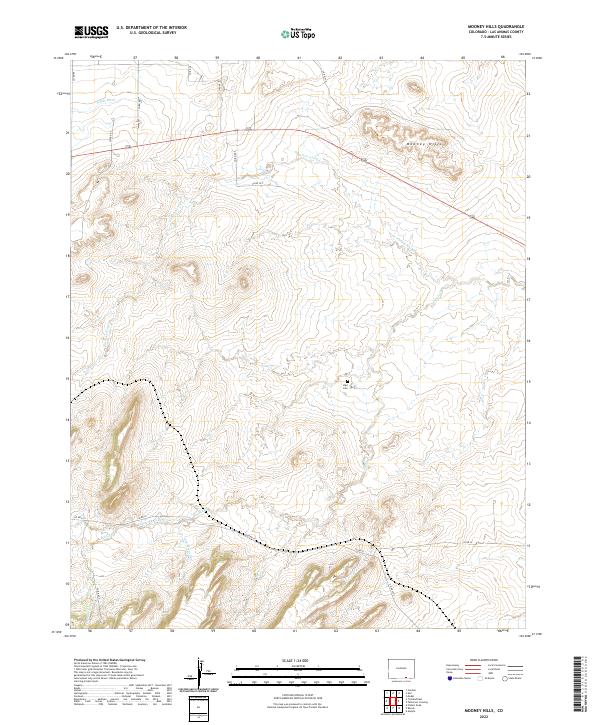 US Topo 7.5-minute map for Mooney Hills CO