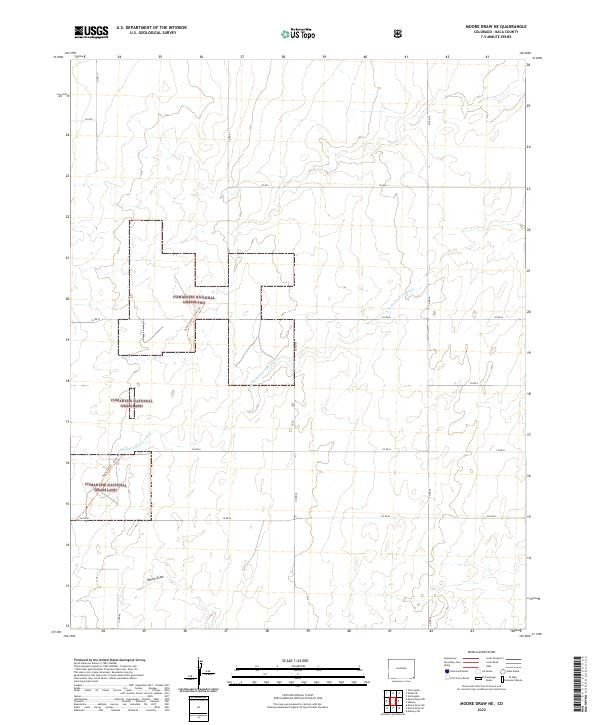 US Topo 7.5-minute map for Moore Draw NE CO