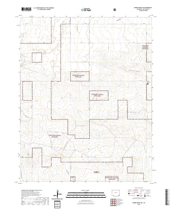 US Topo 7.5-minute map for Moore Draw SW CO