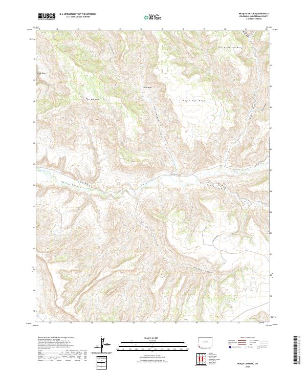 US Topo 7.5-minute map for Moqui Canyon CO