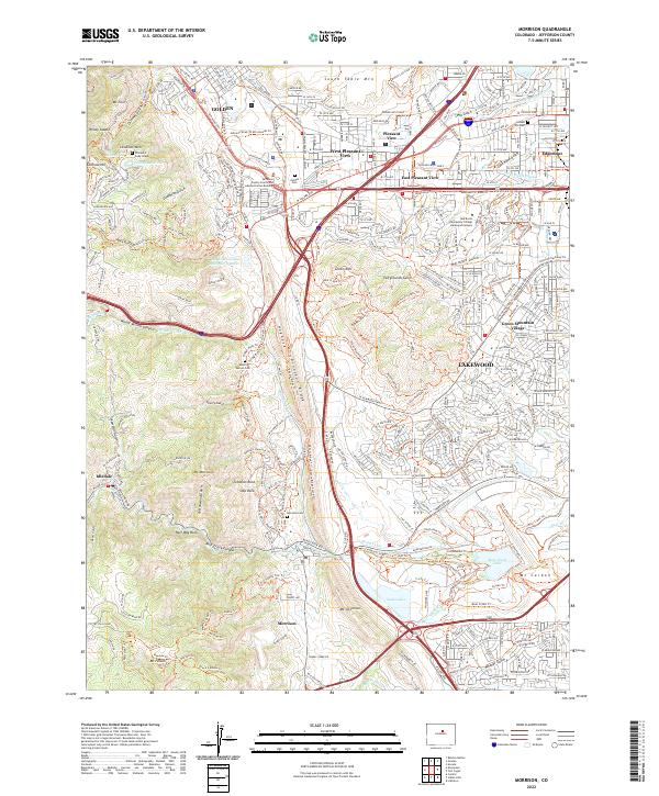 US Topo 7.5-minute map for Morrison CO