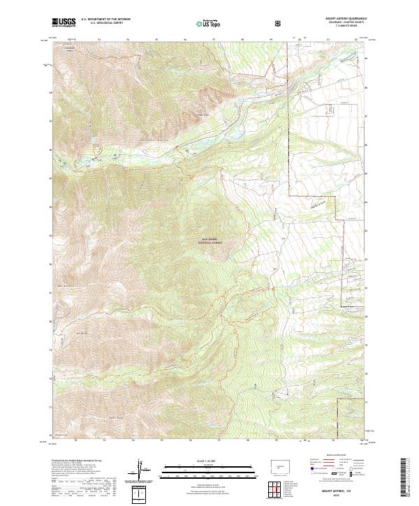 US Topo 7.5-minute map for Mount Antero CO