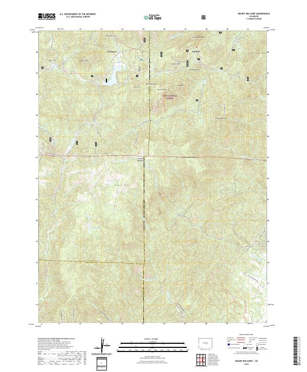 US Topo 7.5-minute map for Mount Big Chief CO