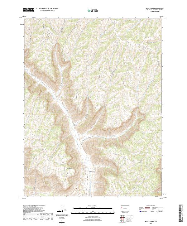 US Topo 7.5-minute map for Mount Blaine CO