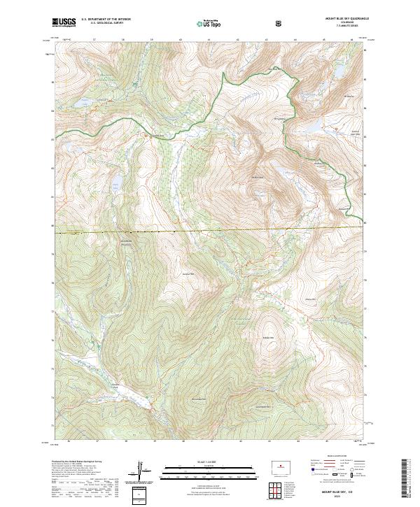 US Topo 7.5-minute map for Mount Blue Sky CO