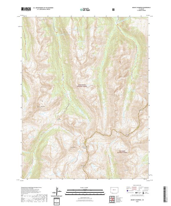 US Topo 7.5-minute map for Mount Champion CO