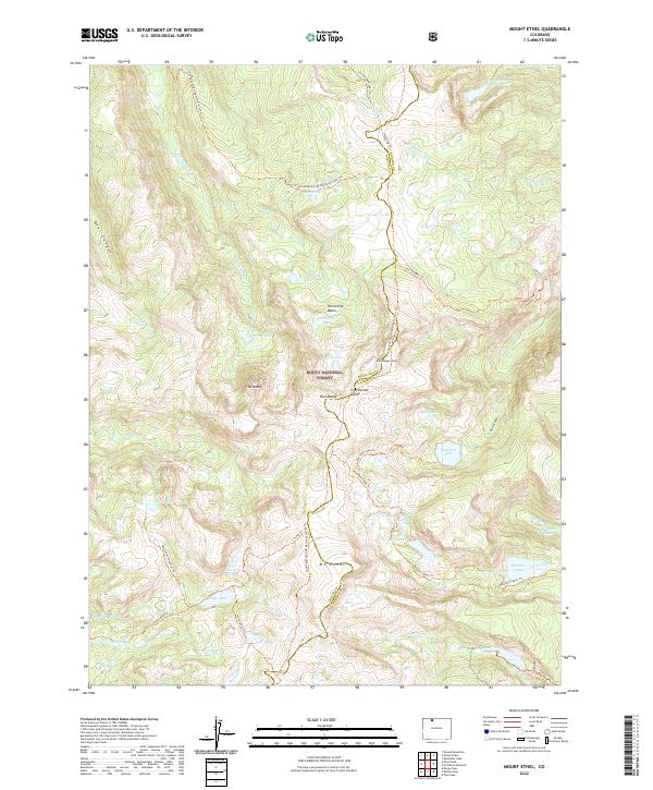 US Topo 7.5-minute map for Mount Ethel CO