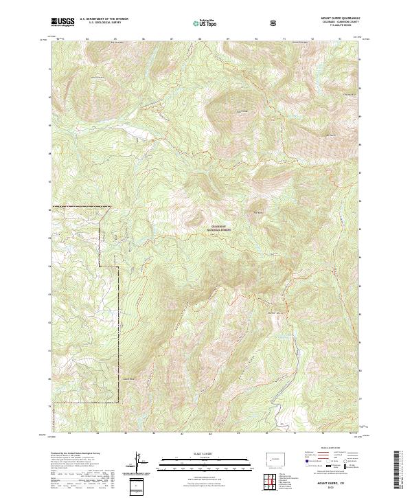 US Topo 7.5-minute map for Mount Guero CO