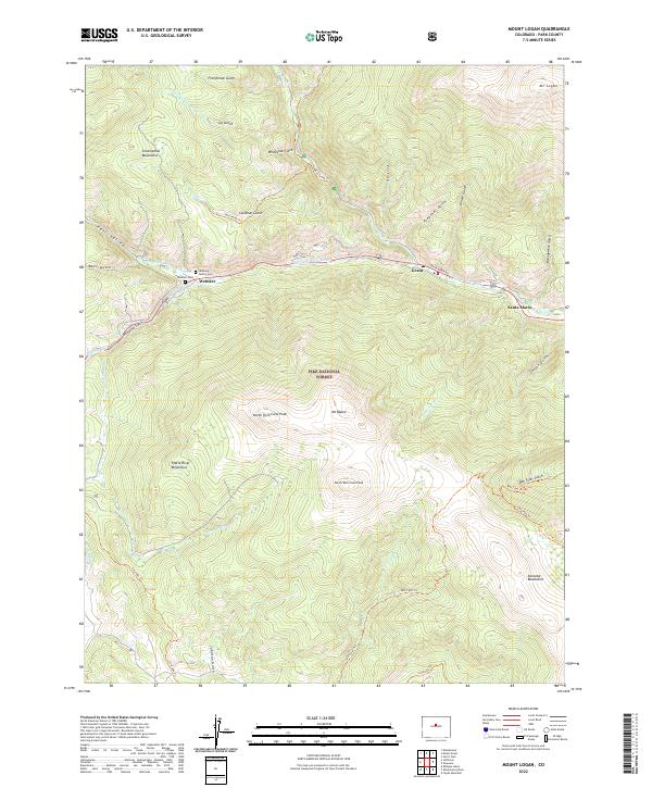 US Topo 7.5-minute map for Mount Logan CO